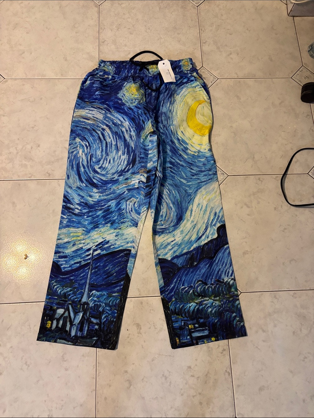 Vincent Von Gogh Blue Starry Night Print Lounge Pants